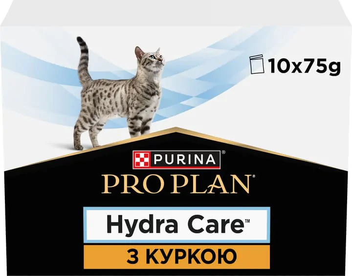 Purina Pro Plan VD Hydra Care Feline Chicken - вологий корм для котів для збільшення споживання води та розведення сечі 10x75г