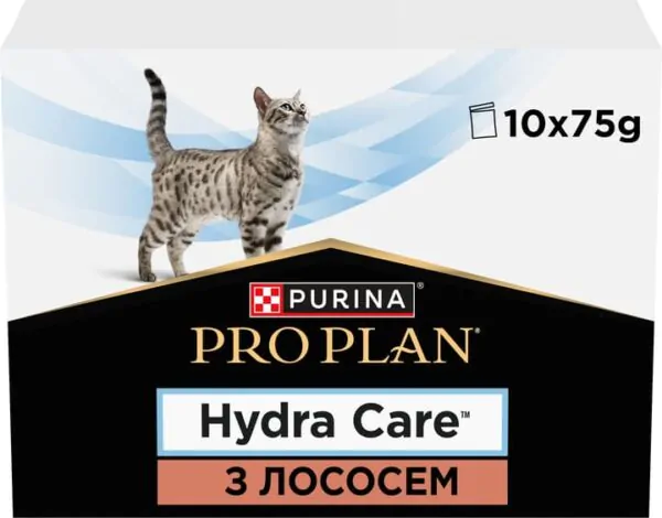 Purina Pro Plan VD Hydra Care Feline Salmon - вологий корм для котів для збільшення споживання води та розведення сечі 10x75г