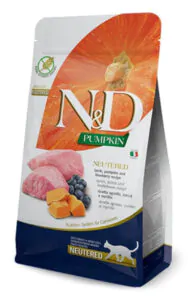 Farmina N&D Pumpkin Grain Free Cat Adult Neutered Lamb & Blueberry - сухий корм для котів
