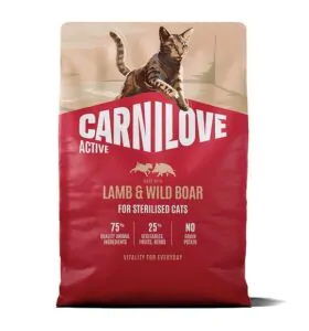 Carnilove Active Cat Lamb & Wild Boar Sterilised - корм для стерилізованих котів ягня і дикий кабан