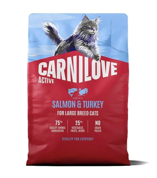 Carnilove Active Cat Salmon & Turkey Large Breed - сухий корм для котів лосось та індичка