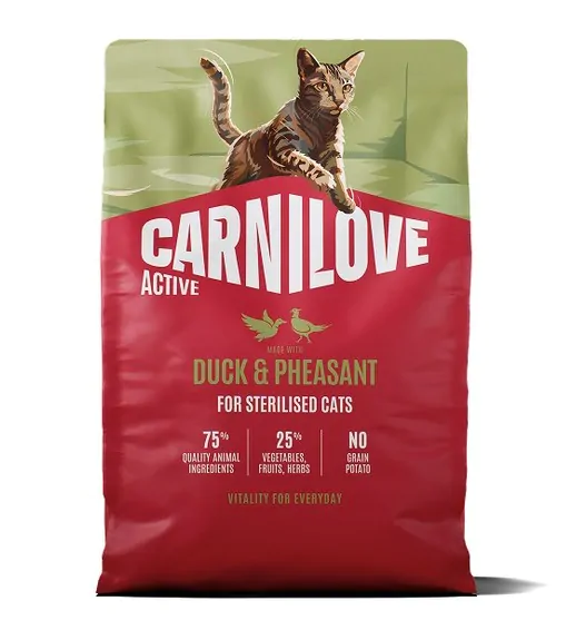 Carnilove Active Cat Duck & Pheasant Sterilised - корм для стерилізованих котів качка і фазан