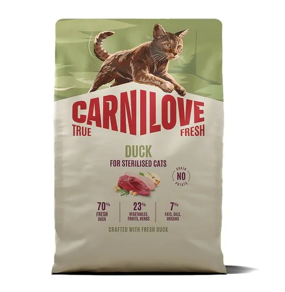 Carnilove True Fresh Duck Sterilised - сухий корм для стерилізованих котів качка