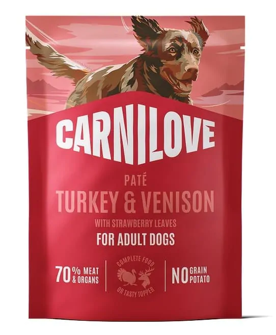 Carnilove Turkey & Venison with Stawberry Leaves - вологий корм для собак, паштет індичка та оленина з листям полуниці 300 г