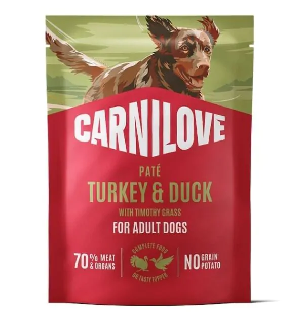Carnilove Turkey & Duck with Timothy Grass - вологий корм для собак, паштет індичка і качка з тимофіївкою 300 г