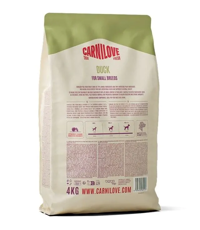 Carnilove True Fresh Duck Small Breed - корм для cобак малих порід з качкою