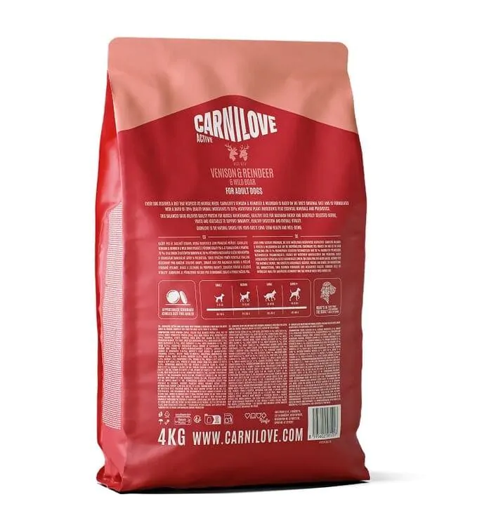 Carnilove Active Dog Venison Reindeer & Wild Boar – корм для cобак оленина і дикий кабан