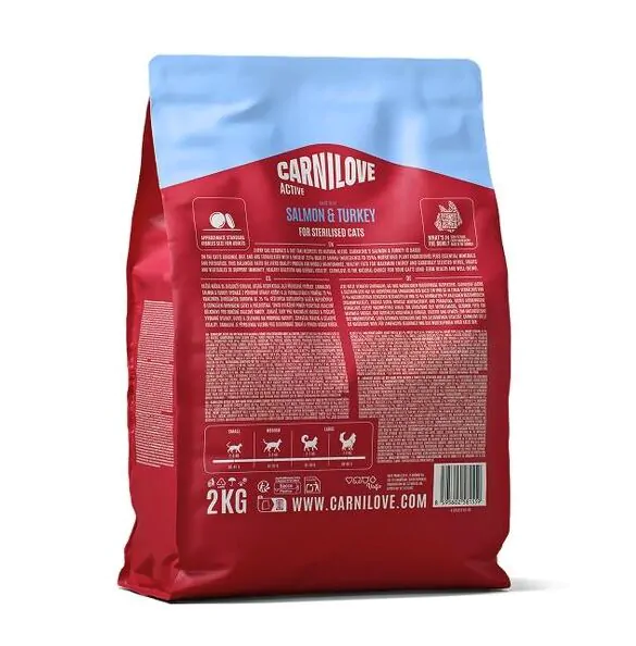 Carnilove Active Salmon & Turkey Sterilised - сухий корм для стерилізованих котів лосось та індичка