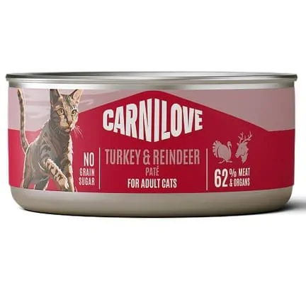 Carnilove Turkey & Reindeer - вологий корм для котів паштет індичка і північний олень 100 г