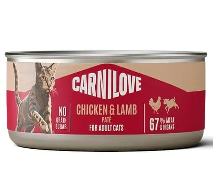 Carnilove Chicken & Lamb - вологий корм для котів паштет курка і ягня 100 г