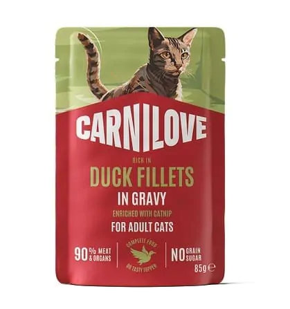 Carnilove Gravy Duck with Catnip - вологий корм для котів качка і котяча м'ята в соусі 85 г