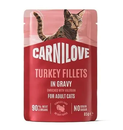Carnilove Gravy Turkey with Valerian - вологий корм для котів індичка і валеріана в соусі 85 г