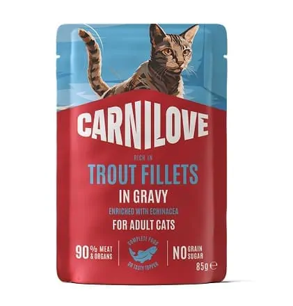 Carnilove Gravy Trout with Echinacea - вологий корм для котів форель та ехінацея в соусі 85 г