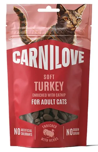 Ласощі Carnilove Soft Snack Turkey with Catnip для котів м'які індичка і котяча м'ята 50 г