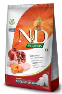 Farmina N&D Pumpkin Grain Free Puppy Medium & Maxi Chicken Pomegranate - корм для цуценят з куркою