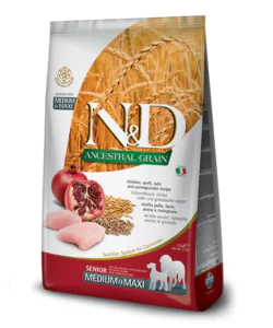 Farmina N&D Ancestral Grain Senior Dog Chicken & Pomegranate Medium & Maxi - корм для собак 7+