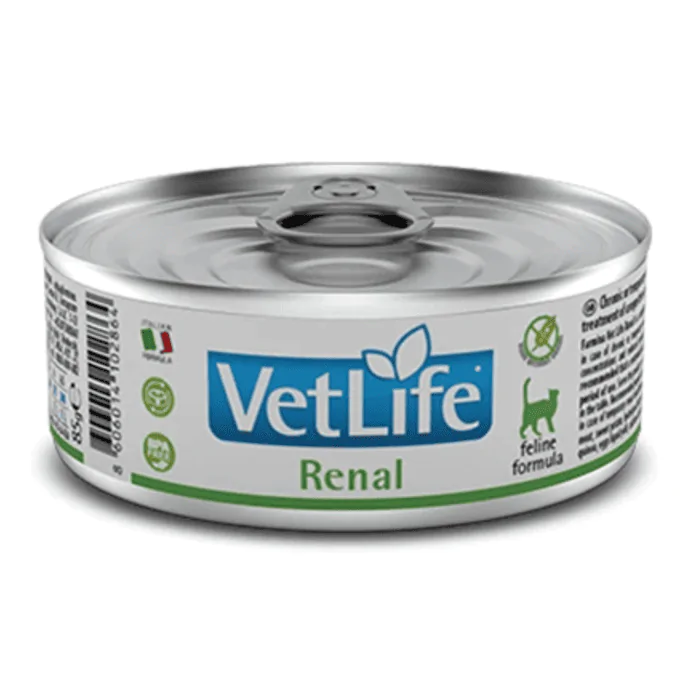 Farmina Vet Life Natural Diet Cat Renal Cans - вологий корм для котів, для підтримки функції нирок, 85 г