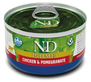 Farmina N&D Prime Grain Free Cat Adult Chicken & Pomegranate Cans - вологий корм для котів з куркою та гранатом 70 г