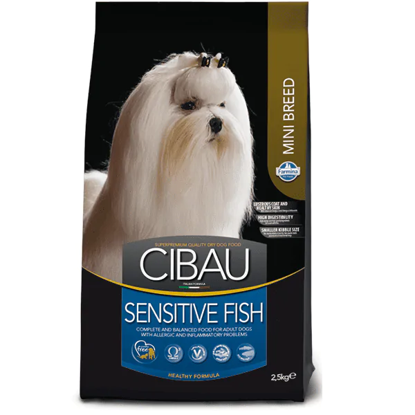 Farmina Cibau Sensitive Adult Mini - корм для собак з чутливим травленням, риба, 2.5 кг