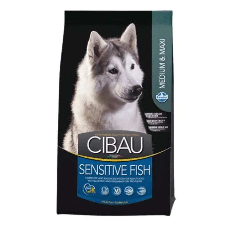 Farmina Cibau Sensitive Adult Medium & Max - сухий корм для середніх та великих собак із чутливим травленням, риба Farmina Cibau Sensitive Adult Medium & Max - сухий корм для середніх та великих собак із чутливим травленням, риба