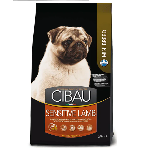 Farmina Cibau Sensitive Adult Mini - корм для собак з чутливим травленням, ягня, 2.5 кг