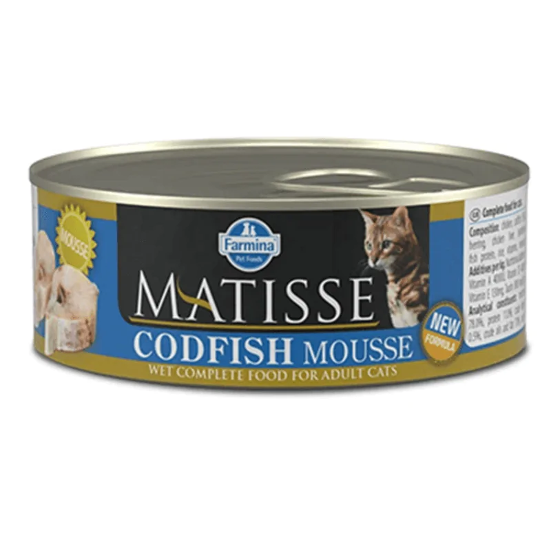 Farmina Matisse Cat Mousse Codfish - вологий корм для дорослих котів, з тріскою, 85 г Farmina Matisse Cat Mousse Codfish - вологий корм для дорослих котів, з тріскою, 85 г