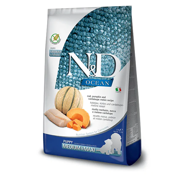 Farmina N&D Grain Free Ocean Pumpkin - корм для цуценят середніх і великих порід з тріскою та динею