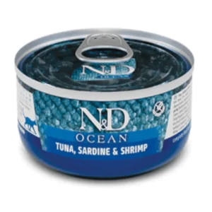 Farmina N&D Ocean Grain Free Cat Adult Tuna, Sardine & Shrimp Cans - вологий корм для котів, тунець, сардина, креветка 70 г