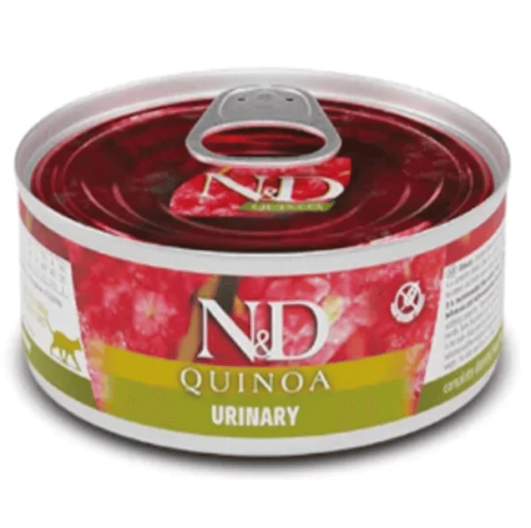 Farmina N&D Quinoa Urinary, Duck&Cranberry Cat Adult - вологий корм для кішок для проф. сечокам'яної хвороби, качка, кіноа 80 г