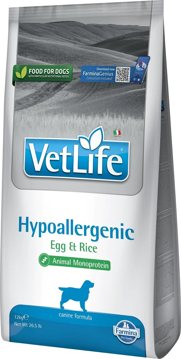 Farmina Vet Life Natural Diet Dog Hypoallergenic Egg&Rice - корм для собак при харчовій алергії