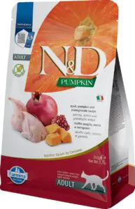 Farmina N&D Pumpkin Grain Free Cat Adult Quail & Pomegranate - сухий корм для котів з гарбузом, перепелом 300 г