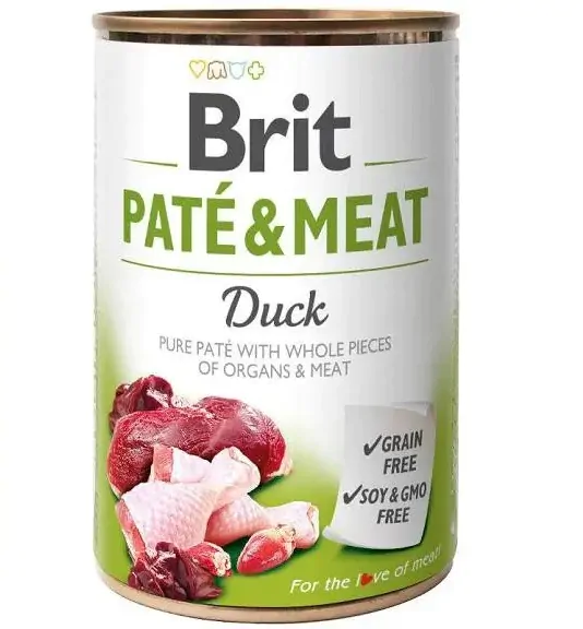Brit Care Pate and Meat Duck - вологий корм для собак з качкою 800 г