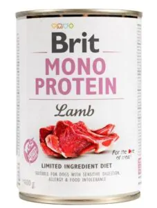 Вологий корм для собак Brit Mono Protein з ягням 400 г
