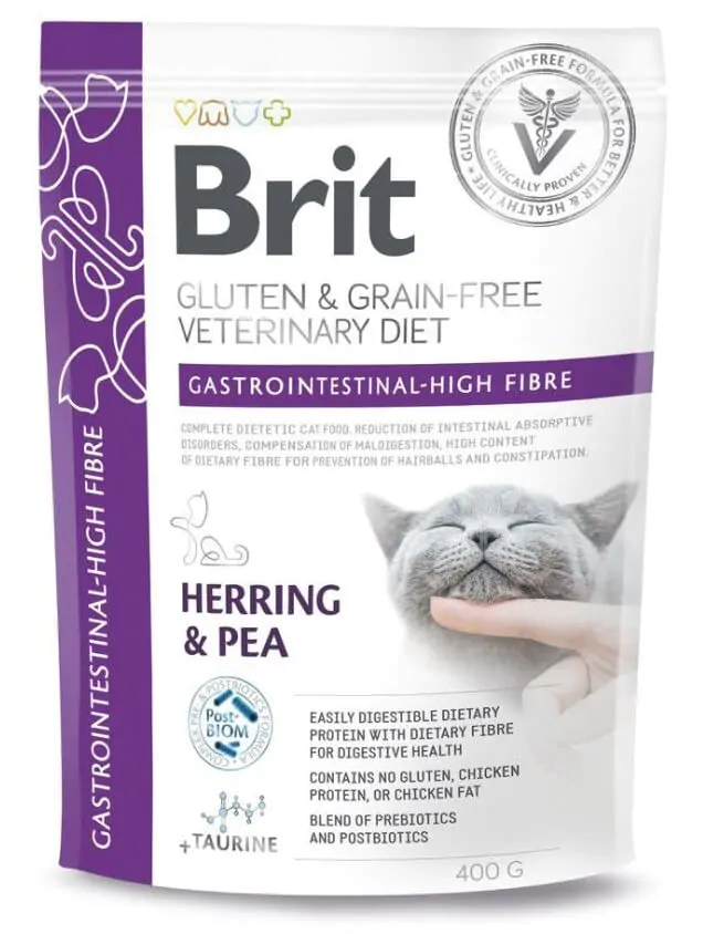 Brit VetDiet Cat Gastrointestinal High Fibre - корм для котів з підвищеним вмістом клітковини з оселедцем