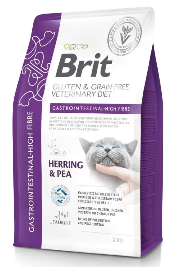 Brit VetDiet Cat Gastrointestinal High Fibre - корм для котів з підвищеним вмістом клітковини з оселедцем