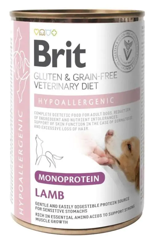 Brit VetDiets Hypoallergenic - вологий корм для собак з харчовою алергією з ягням 400 г