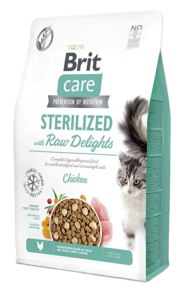Brit Care Cat Raw Delights Sterilized - корм для стерилізованих котів з куркою 2 кг Brit Care Cat Raw Delights Sterilized - корм для стерилізованих котів з куркою 2 кг