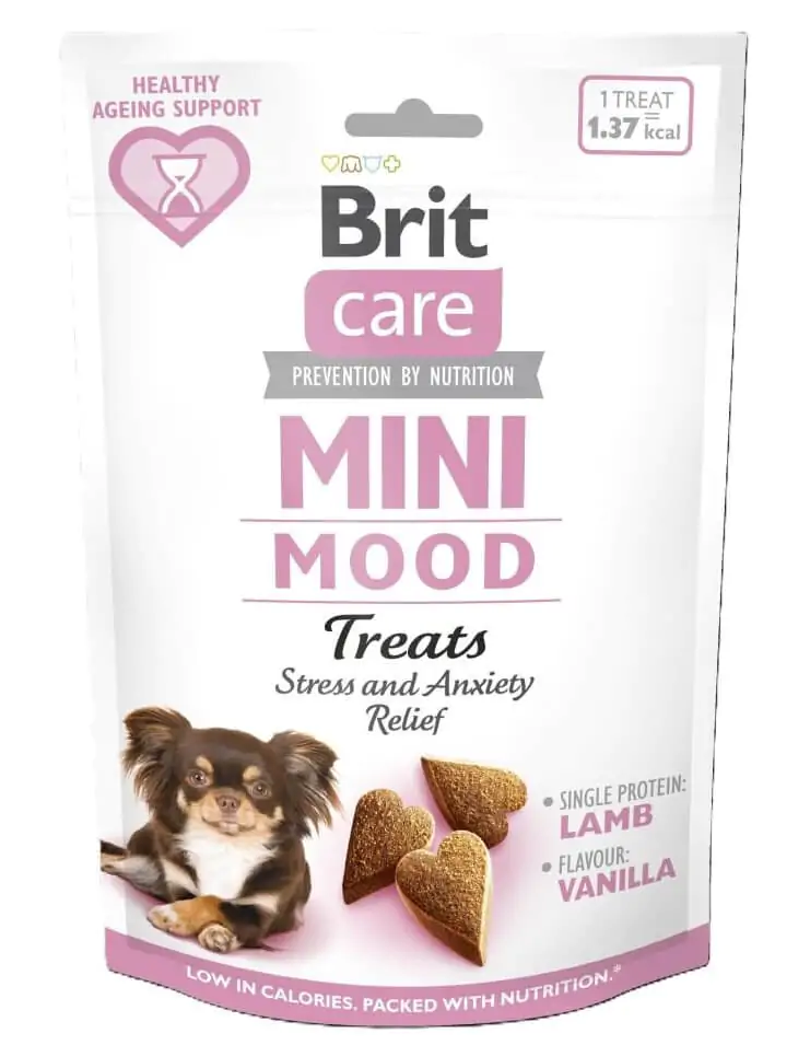 Ласощі для собак малих порід Brit Care Mini Treats Mood проти стресу, ягня смак ваніль 50 г Ласощі для собак малих порід Brit Care Mini Treats Mood проти стресу, ягня смак ваніль 50 г