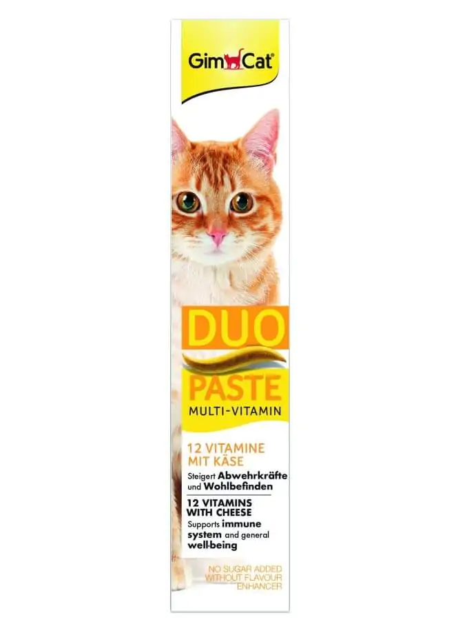 Мультивітамінна паста для котів GimCat DUO PASTE Multi-vitamin 12 vitamins з сиром 50 г Мультивітамінна паста для котів GimCat DUO PASTE Multi-vitamin 12 vitamins з сиром 50 г