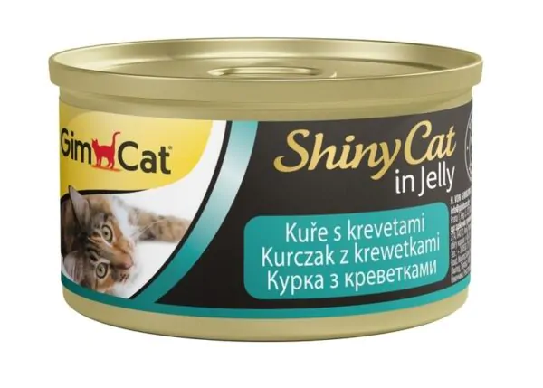 GimCat Shiny Cat - вологий корм для котів з куркою та креветкою 70 г
