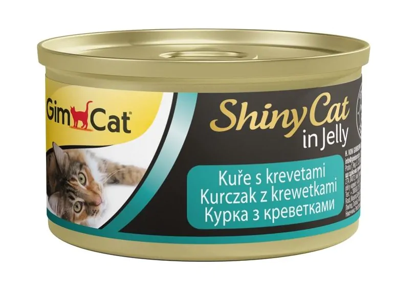 GimCat Shiny Cat - вологий корм для котів з куркою та креветкою 70 г GimCat Shiny Cat - вологий корм для котів з куркою та креветкою 70 г