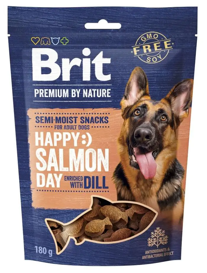 Ласощі напіввологі для cобак Brit Premium Semi-moist Snacks Salmon with Dill з лососем і кропом 180 г Ласощі напіввологі для cобак Brit Premium Semi-moist Snacks Salmon with Dill з лососем і кропом 180 г