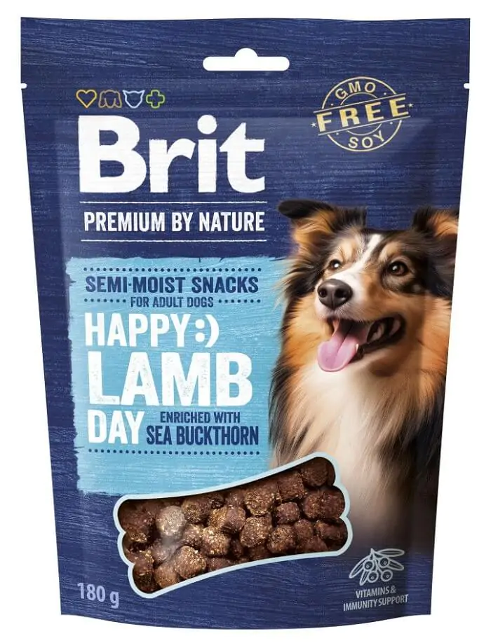 Ласощі напіввологі для cобак Brit Premium Semi-moist Snacks Lamb with Sea Buckthorn з ягням і обліпихою 180 г Ласощі напіввологі для cобак Brit Premium Semi-moist Snacks Lamb with Sea Buckthorn з ягням і обліпихою 180 г