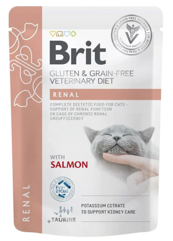 Brit GF VD Renal - вологий корм для котів з лососем 85 г