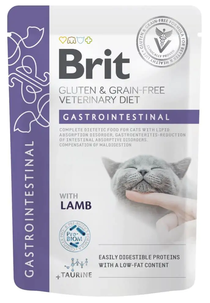 Brit GF VD Gastrointestinal - вологий корм для котів з ягням 85 г