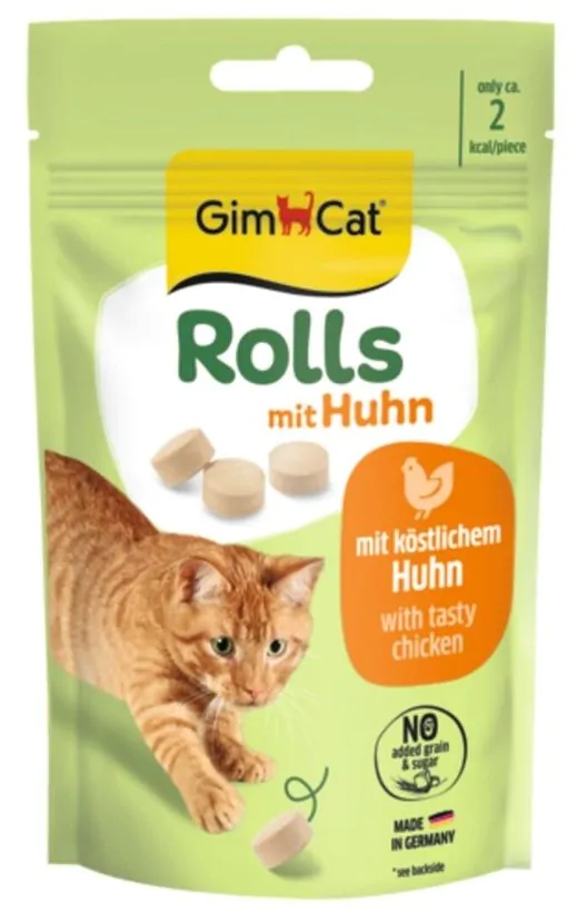 Ласощі GimCat ROLLS для котів зі смаком курки 40 г