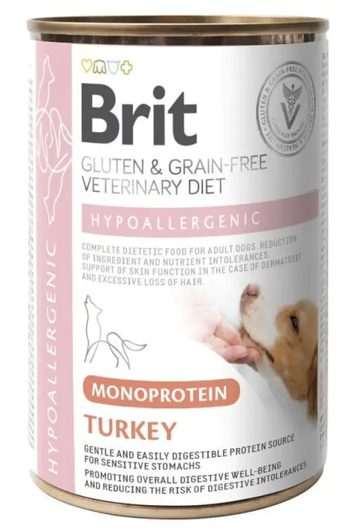 Brit VetDiet Hypoallergenic Turkey - вологий корм для собак із харчовою алергією з індичкою 400 г