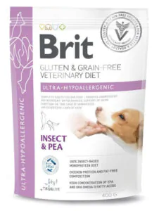 Brit VetDiet Dog Ultra-hypoallergenic - корм для собак при проблемах з травленням з комахами