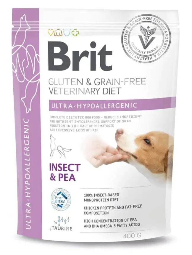 Brit VetDiet Dog Ultra-hypoallergenic - корм для собак при проблемах з травленням з комахами