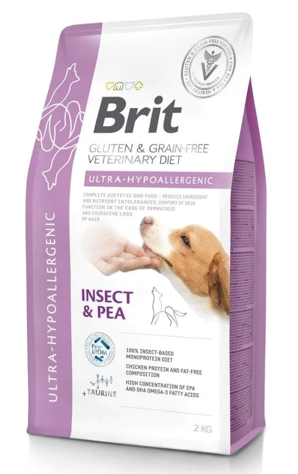 Brit VetDiet Dog Ultra-hypoallergenic - корм для собак при проблемах з травленням з комахами